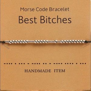 - Bundle of 4 Morse Code “Best Bitches” Adjustable Bracelet